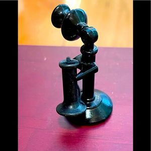 Antique metal telephone for miniature dollhouses